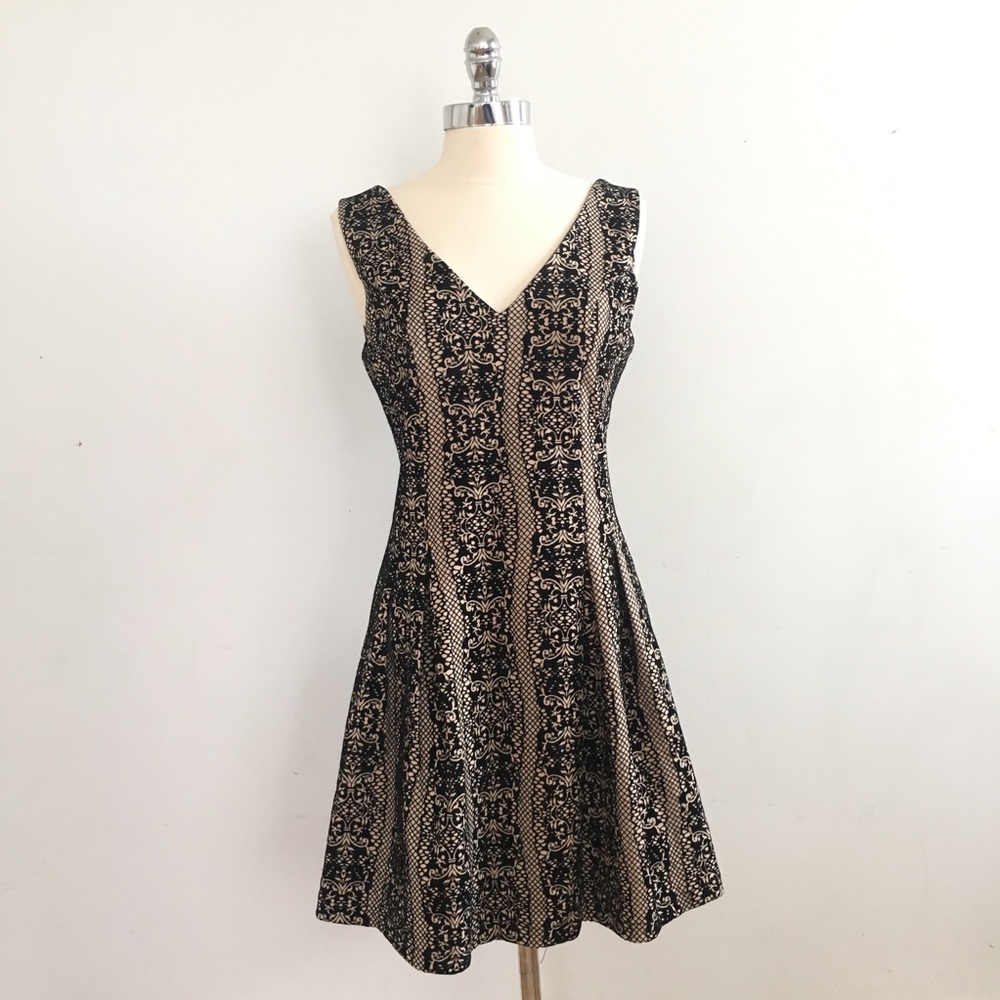 Aqua Velvet Lace A-Line Holiday Dress